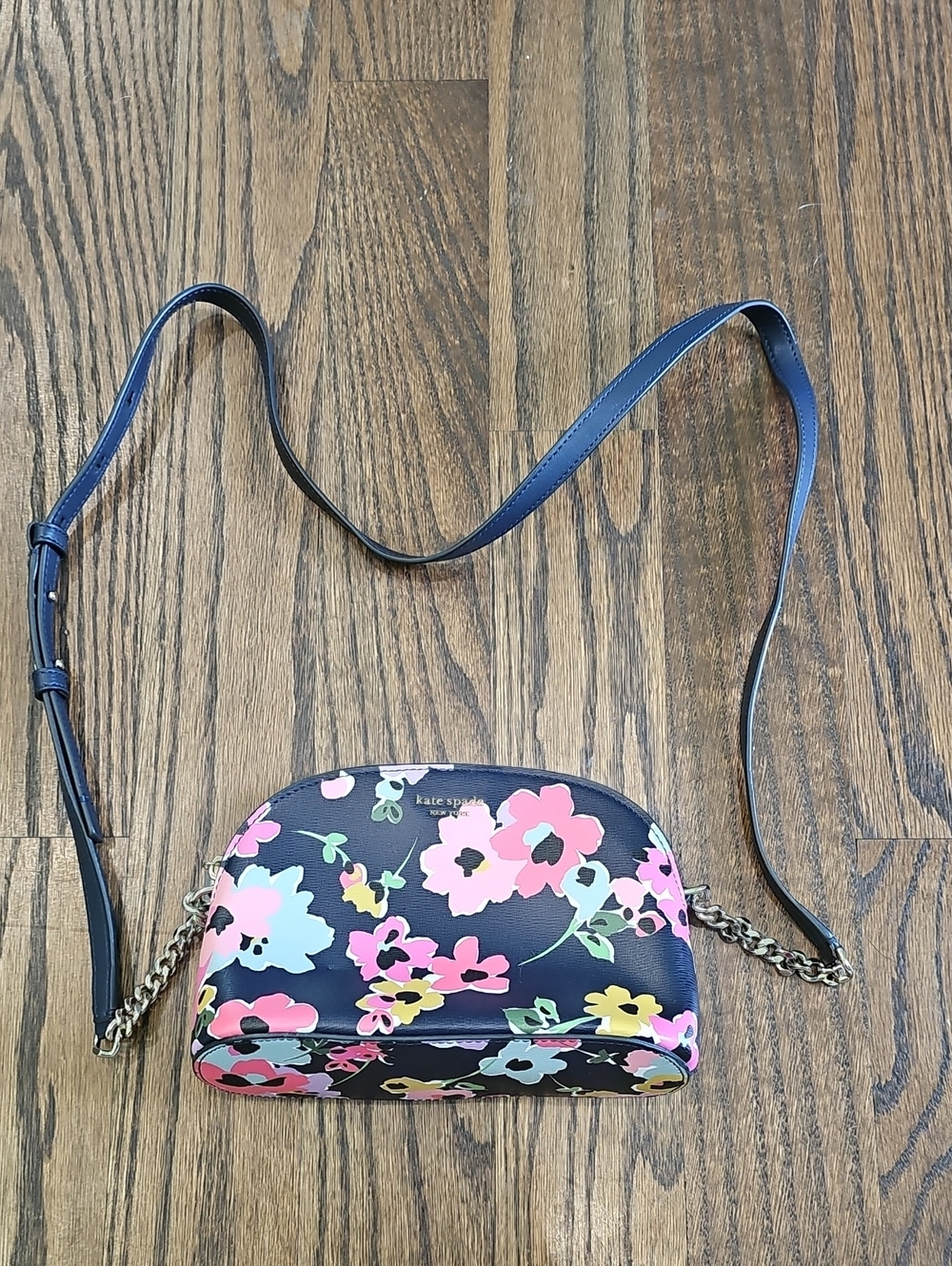kate spade Navy Floral Dome Crossbody